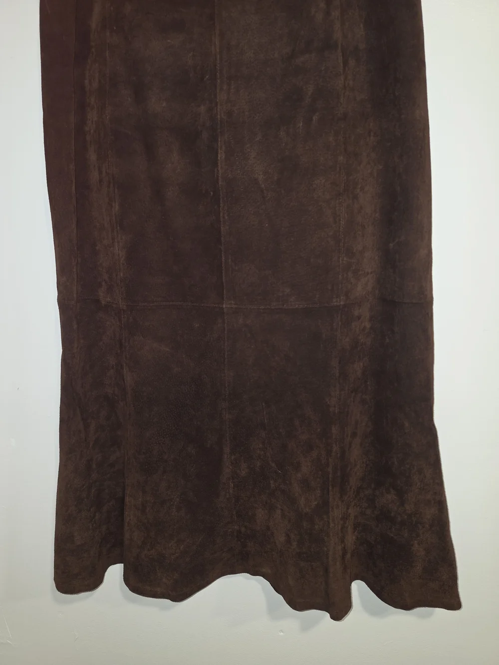 Roth LeCover California Vintage 100% Brown Leather Midi Skirt Women's Size 10